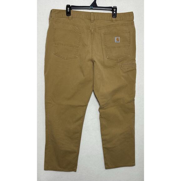 Carhartt Mens Relaxed Fit Rugged Flex Brown Khaki Work Pants size 40x32(30) EUC - Picture 7 of 7